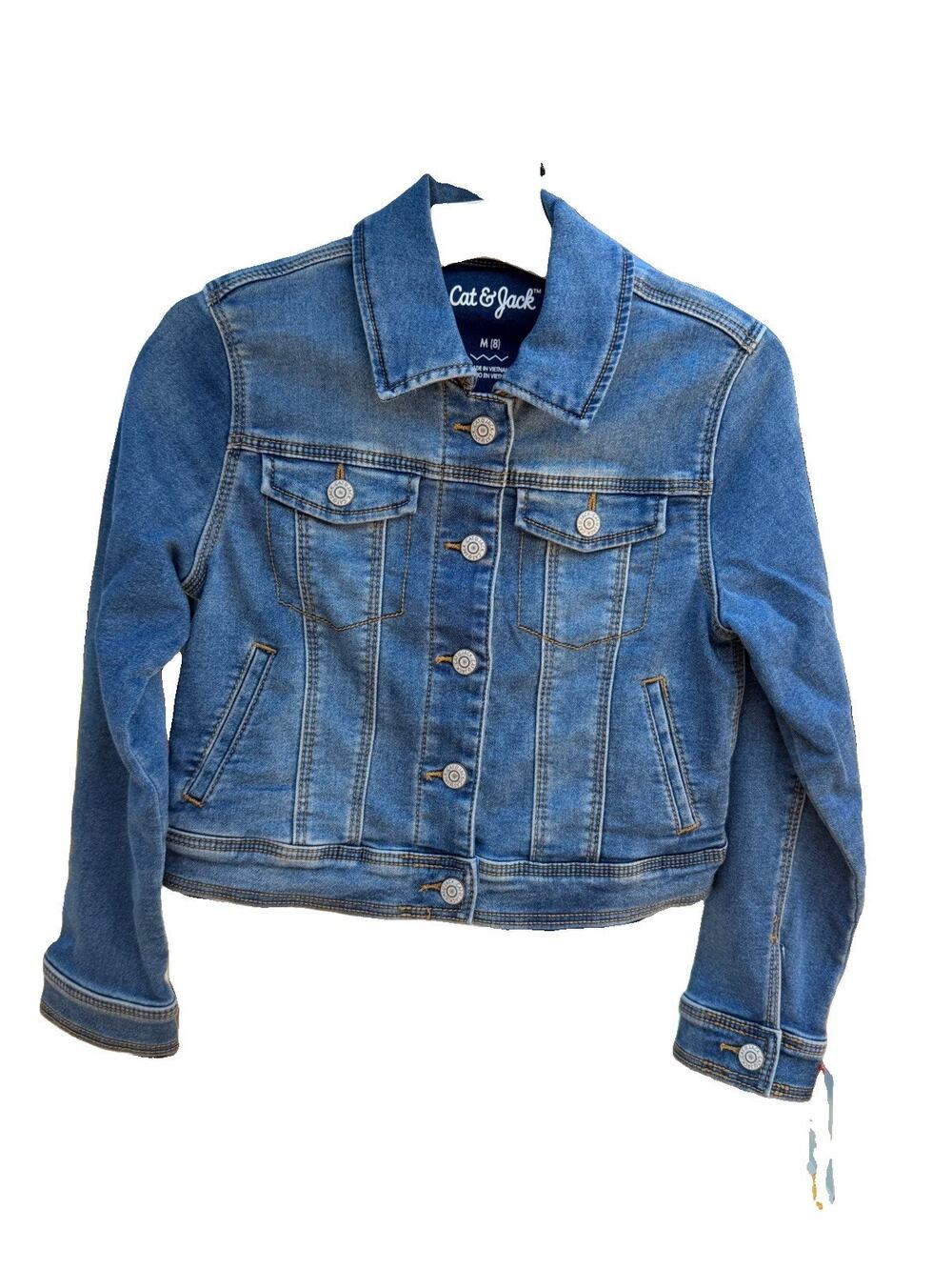 Cat & Jack Girls Denim Jacket M 8 NWT Blue Trucker Jean Jacket Classic Y2K